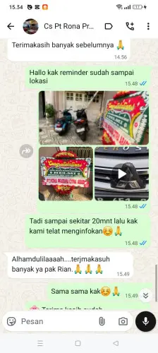 Testimonial Papan Bunga gambir