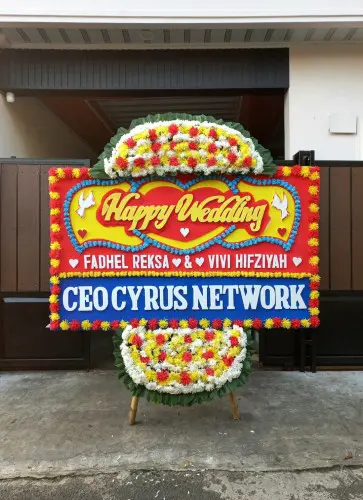 Papan Bunga Pernikahan gambir